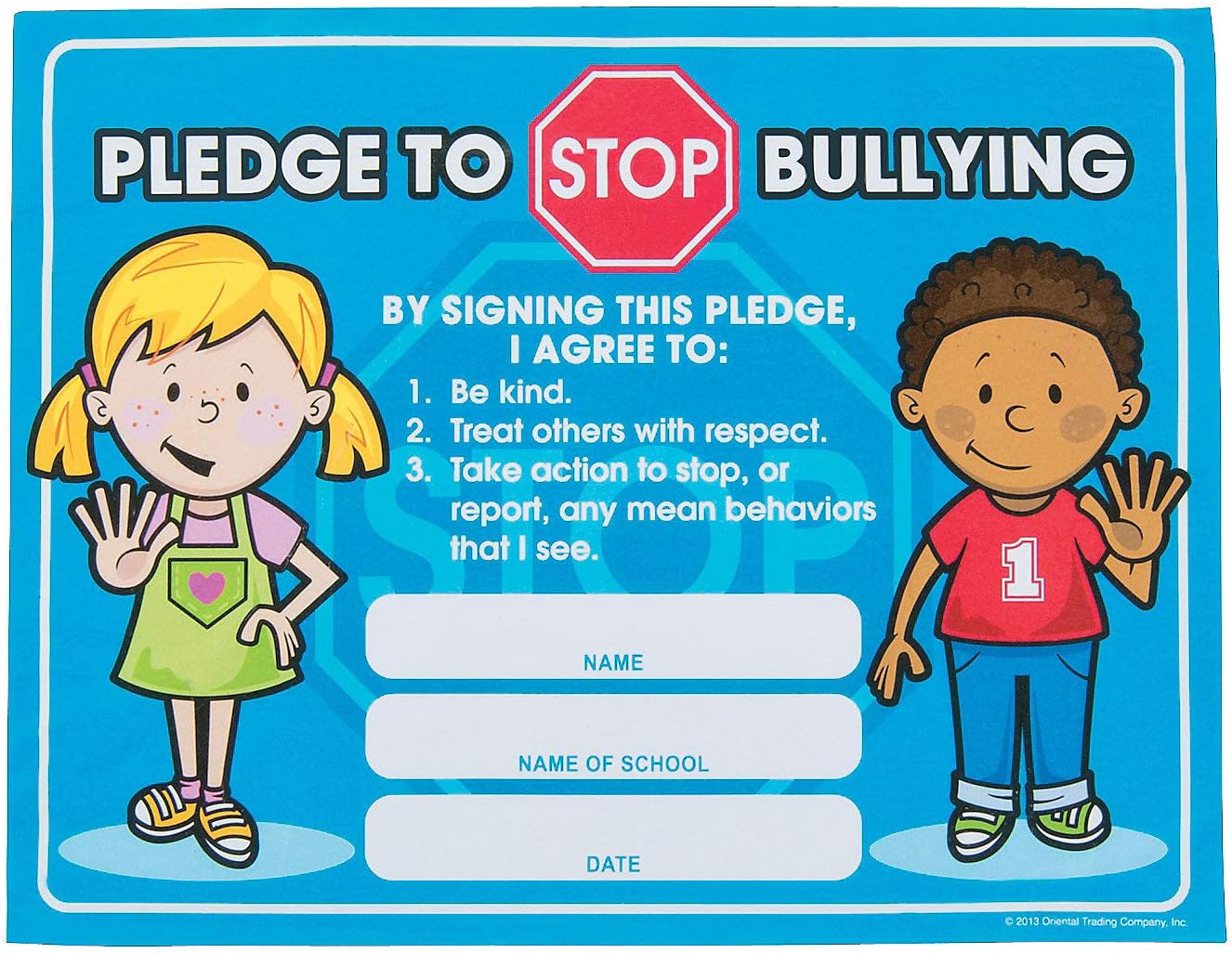 Fun Express Anti Bully Pledge Certificate - 25 South Africa 